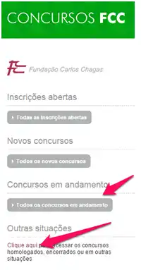 FCC - como encontrar lista de aprovados