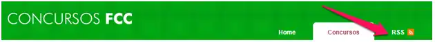 FCC - feed RSS para obter as últimas notícias de concursos abertos e previstos